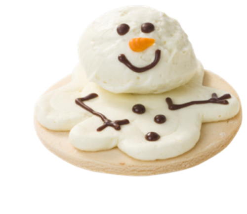 Melted Snowman Cookie