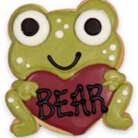 Three Dog Bakery Personalized Frog Cookie